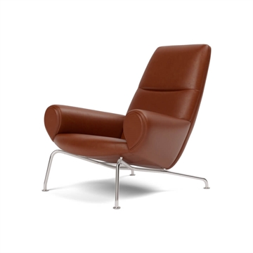 Fredericia Furniture Wegner Queen Chair 1010 Fåtölj - Cera 905 Russet Brown, vinkel 1